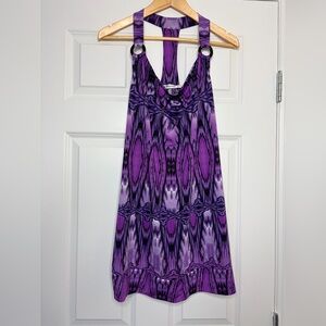 Revolution By Ricki's Vibrant Purple Halter Top Draped Neckline Top Size XXL